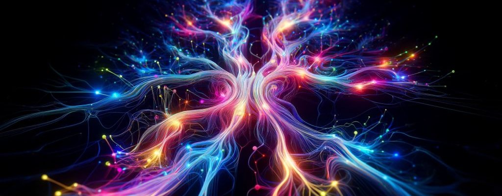 Stilisiertes neuronales Netz