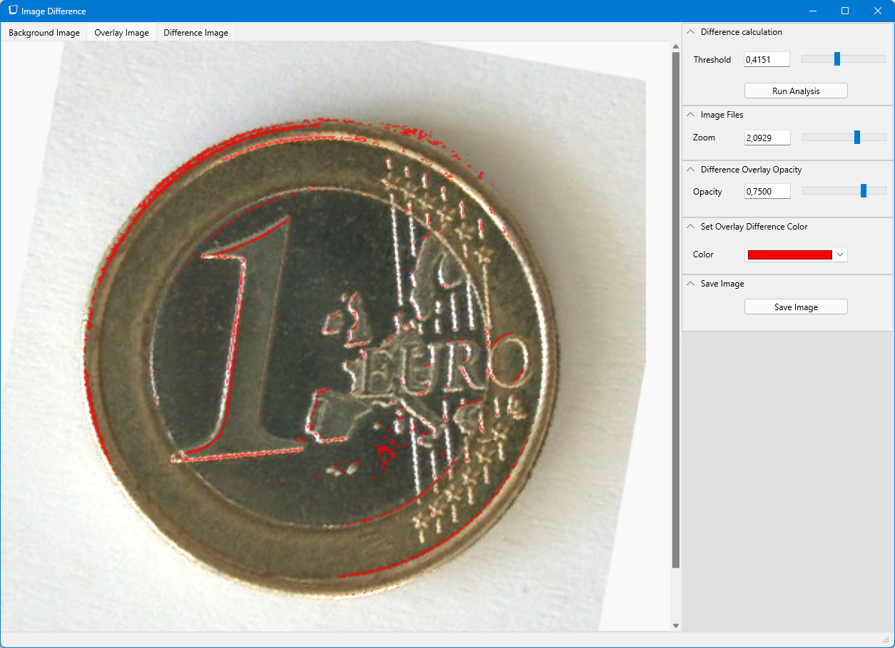 Image Overlay: Differenz zwischen Bildern berechnen