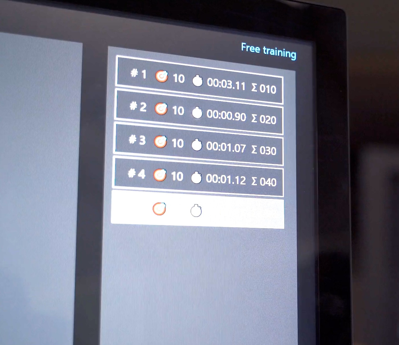 Monitor mit Trefferanzeige